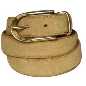 NEW Stradivarius Leather Suede Belt Tan Men's Size 32-33 or 80 cm